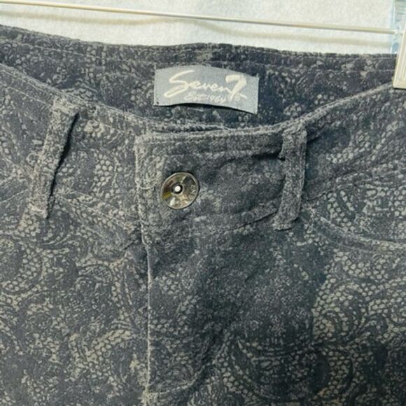 Seven7 Black Velvet Parsley Lace Skinny Jeans Size 8 New with Tags New with tags - Picture 5 of 7